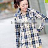 100% Cotton Clothing Check Shirt For Fashion Lady 2013 thumbnail-1