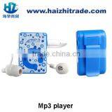 Plastic 8gb Usb Mini Clip Mp3 Player With Usb Cable , Earphone , Box