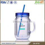 Hot Sale Plastic Mason Jar Beer Mugs Bpa Free thumbnail-2