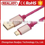 Wholesale Colorful High Quality for Smartphone and Android Mobile Phone Zinc Alloy Micro Usb Cable