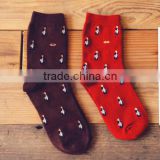 OEM cheap Custom high quality red or chocolate cute couple Sock in china