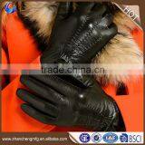 Wholesale Women Black Goatskin Leather Smart Touch Gloves thumbnail-1