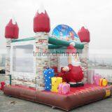 Inflatable Christmas Bounce House With Santa Claus A1145