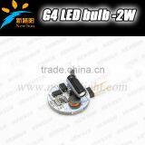 AC/DC 12V 12SMD Epistar 2835 G4 Base LED Bulbs 2W 2700K White Hosehold Led Light Replacement