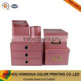 Fancy Paper Cardboard Office Stationery Set Office Pink Gift Set thumbnail-1
