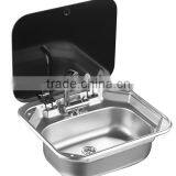 Yacht,Boat,Train and Public Mobile Toilet Used Stainless Steel Rectangular Hand Wash Basin Kitchen Sink GR-Y502 thumbnail-5