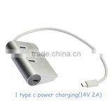 High Performance Type c 14.5V 2A Power Charging With 3 Port Usb 3.0 Hub +1 Usb Type c Hub thumbnail-3