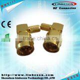 RF Connector SMA Male Right Angle Connector for Rg58 Cable