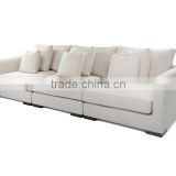 Customized drawing room sofa pure white fabric sofa latest corner sofa design