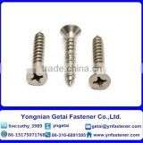 Stainless steel self-Tapping screws with cross recessed pan/ countersunk head/raised countersunk head ,DIN933/931 H.D.G