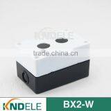 Push Button Station Electrical Control Box One Hole White and Black BX1-W