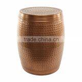 ARTISAN COPPER GARDEN STOOL/ SIDE TABLE Mathers Copper Metal Stool thumbnail-1