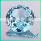 Wuzhou hotsale AAA garde 120# round aquamarine blue spinel gemstone