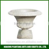 sand stone urns sand color flower pot for garden decorative urn