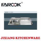 JZ-831 Single Bowl Single Drainer SUS201 Kitchen Sink thumbnail-2