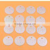 Small Round Lettering Embossed Aluminium Tags thumbnail-2