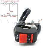 Black & Red 7/8inch Motorcycle Handlebar Accident Hazard Light Switch ON OFF Button thumbnail-4