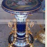 Adorable Cherubs Designed Porcelain Handicraft Small Round Table, Home Decorative Porcelain Art Table thumbnail-2