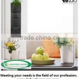 Novelty 4 Pockets Vertical Garden Planter,Wall-mounted Polyester Hanging Flower Pots,Living Indoor Wall Planter
