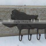 2016 Antique Wooden Wall Hook With Fish Hanger Decorative thumbnail-2