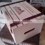 FRENCH CHIC RETRO GENUINE VINTAGE USED WOODEN WINE CRATES BOX thumbnail-5