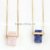 Wholesale Factory Price Fashion Long design simple gold chain necklace gemstone chain necklace
