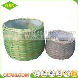 Wholesale High Quality Colorful Decorative Garden Handmade Wicker Basket Flower Pot thumbnail-2