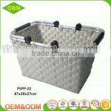 Cheap Woven Market PP Aluminum Frame Baskets thumbnail-3