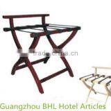 Folding White Wood Luggage Rack for Hotel Bedroom thumbnail-1