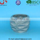 Wave Patterned Glazed Grey Table Ceramic Succulent Pots thumbnail-3