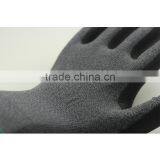 NMSAFETY 13 Gauge Knitted Nylon and Spandex Liner Coated Black Foam Nitrile on Palm Soft Working Safety Goves thumbnail-2