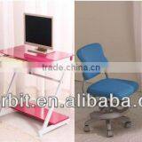 Cheap Stainless Steel Modern Glass Computer Desk thumbnail-6