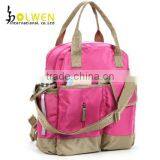 Large Capacity Pink Diaper Backpack thumbnail-1