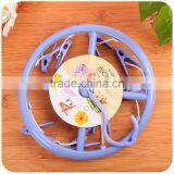 C186 Drying Clothes Plastic Hanger With Clips Round Shape thumbnail-1