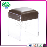 Modern Bar Stool Clear Lucite Counter Stool Acrylic Living Room Ottomans thumbnail-1