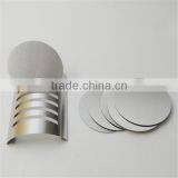 Set of 6pcs Stainless Steel Tabletop Display Silver Round Cup Coaster With Holder thumbnail-4