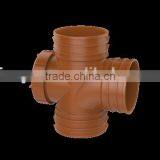 Factory Price Manufacturer Good Quality PVC Fitting UPVC Rubber Joint Fitting for Drainage GB Tee With Back Inspection Port thumbnail-1