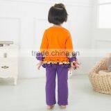 Wholesale Children's Fall Outfits Kids Halloween Wear Clothing Sets Lovely Baby Pumpkin Cotton Outfits thumbnail-1