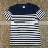 Men Stocklots 60%cotton40%polyester Stripe Print T-shirt thumbnail-1