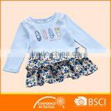 Long Sleeve, Lace Shoulder Layer Skirt Hem Toddler Dresses thumbnail-2