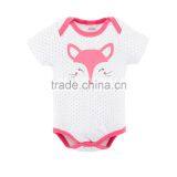 Fashion Fox Style Girl Rompers Short Sleeve 100% Cotton Newborn Baby Clothes Wholesale thumbnail-3