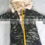 CX-G-P-08D Fashion Parka Jacket Real Rex Rabbit Fur Jacket With Fox Collar thumbnail-4