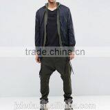 Hip Hop Style Super Longline Curved Hem 100% Cotton Breathable Men Black T-shirt Wholesale thumbnail-4