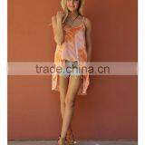 Long Length Casual Orange Tops Loose Tank Tops Wholesale Women thumbnail-1