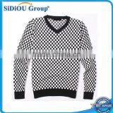 Cotton V Neck Pullover Sweater Knitting Pattern thumbnail-1