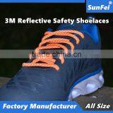 High Strength Extra Long Round 3M Reflective Shoelace - Jogging Hunting Boot Vintage Laces Shoelaces All Sizes in Various Colors thumbnail-1