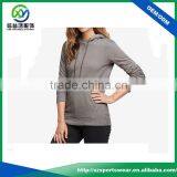 OEM Design High Quality Womens Grey Color Hoody Sweater Gym Hoodie With Your Own Logo thumbnail-3
