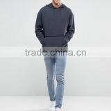 Men's Oversized Longline Hoodie In Washed Black thumbnail-2