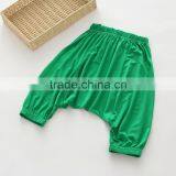 Summer High Quality Cotton Pure Color Girls Children Harem Pants thumbnail-5