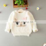 Winter Warm New Design Children Sweaters With Cute Cat Pattern Knitting Girl Pullover thumbnail-1